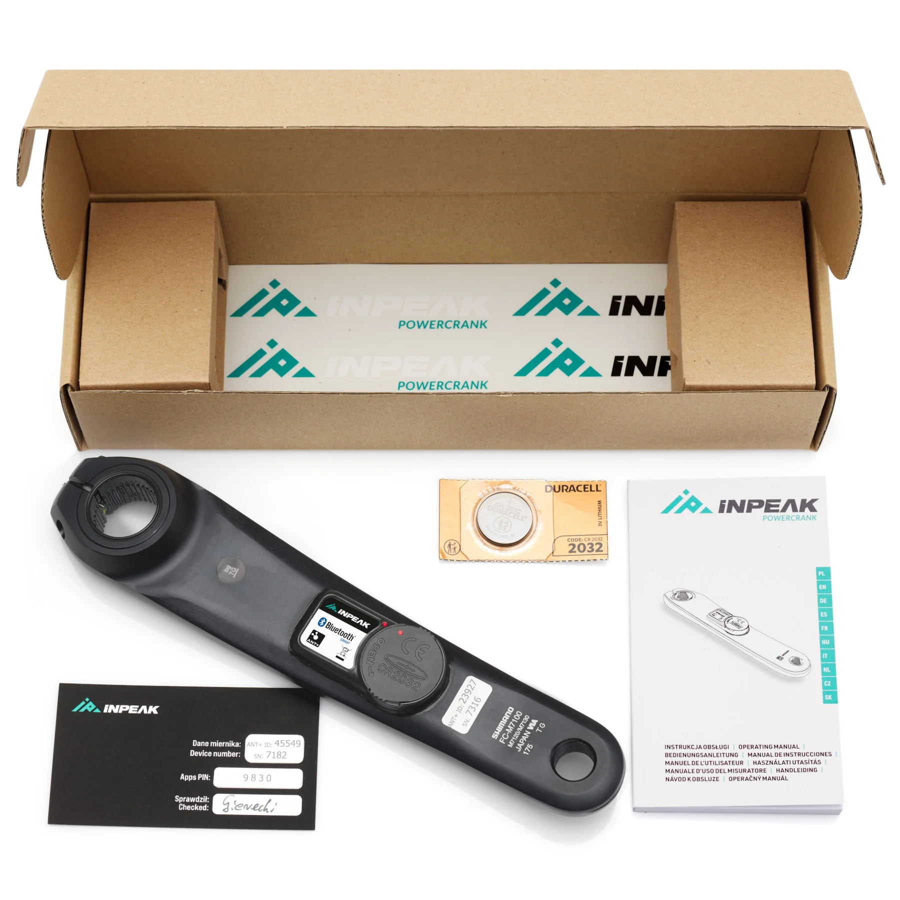 INPEAK Powercrank Powermeter Crank Arm - Ready | Single (left) - Shimano SLX FC-M7100