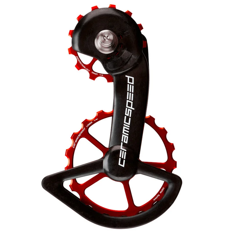 CeramicSpeed OSPW Derailleur Pulley System - for Shimano Dura Ace/Ultegra (R9100/R8000) - red