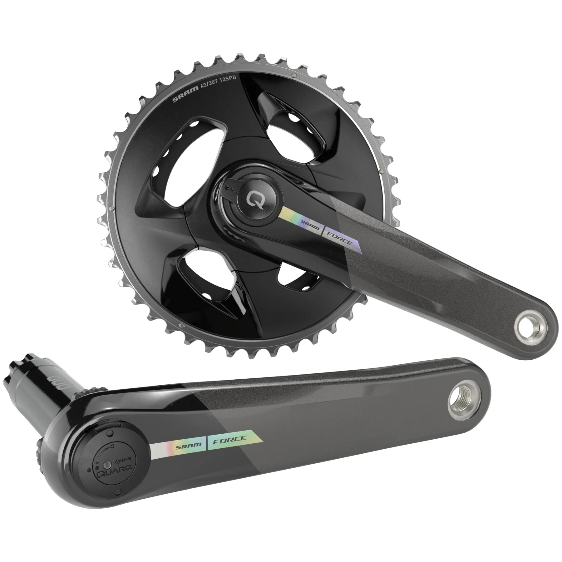 SRAM Force Powermeter Crankset - Carbon | AXS | DUB | Wide | 2x12-speed | D2 - 43/30 Teeth | Unicorn Grey