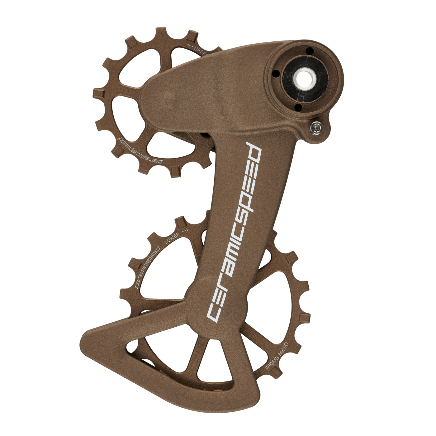 CeramicSpeed OSPW X Derailleur Pulley System - Cerakote Limited Edition | Coated Bearings | for SRAM Eagle (12s) - bronze