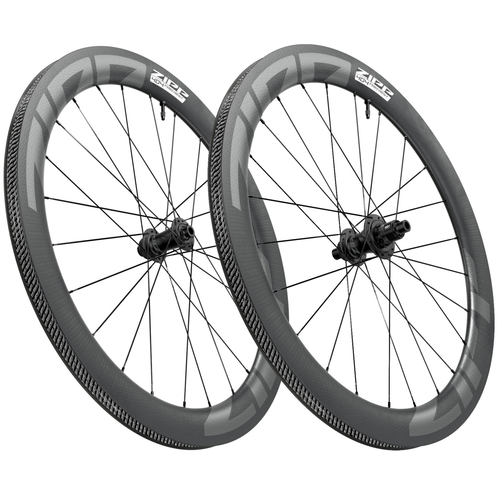 Пара колес ZIPP 404 Firecrest Вилсет - 28" Карбоновые | Hookless | Центрлок - 12x100mm | 12x142mm - black