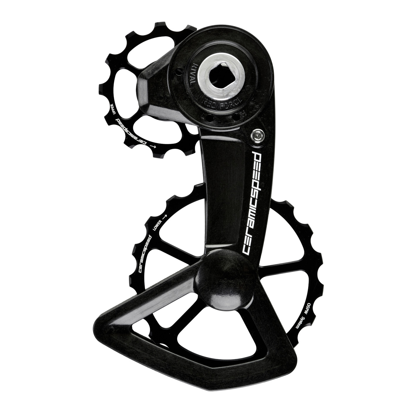 CeramicSpeed OSPW X Derailleur Pulley System - Coated Bearings | for SRAM XPLR AXS - black