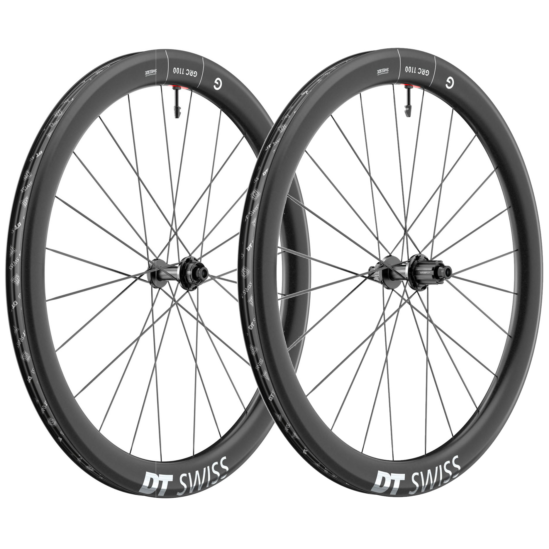 Пара колес DT Swiss GRC 1100 DICUT 50 Вилсет - 28" Карбоновые | Центрлок - 12x100mm | 12x142mm - Campagnolo N3W