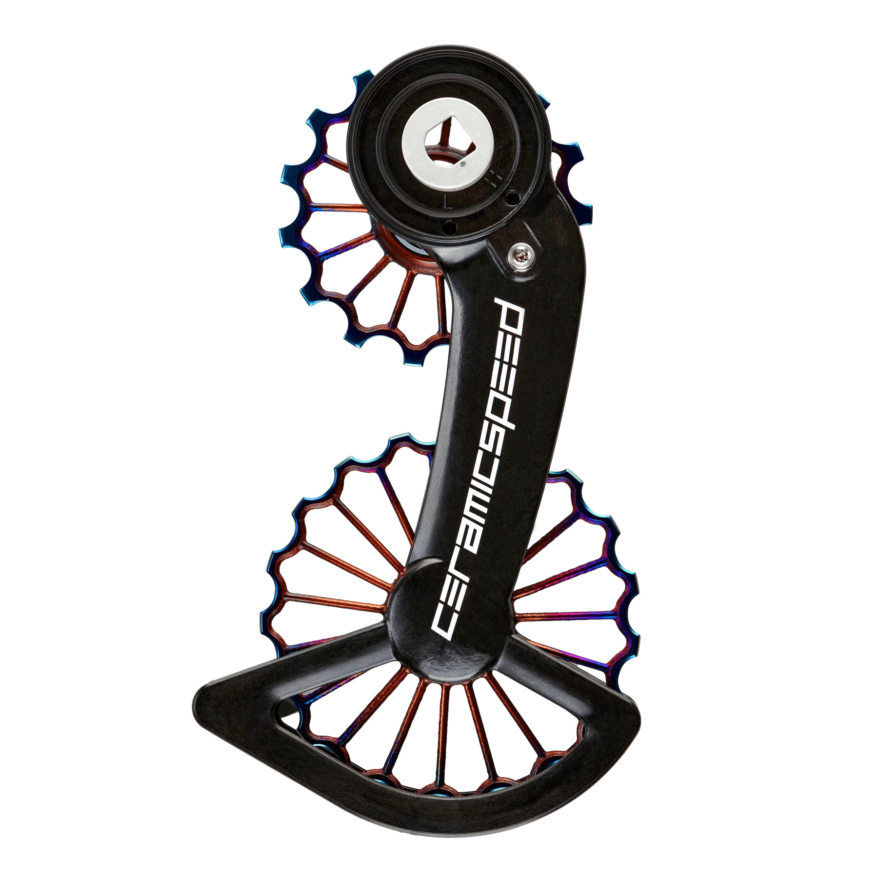 CeramicSpeed OSPW Derailleur Pulley System - 3D Ti | Coated Bearings | for SRAM RED/Force AXS - oil slick