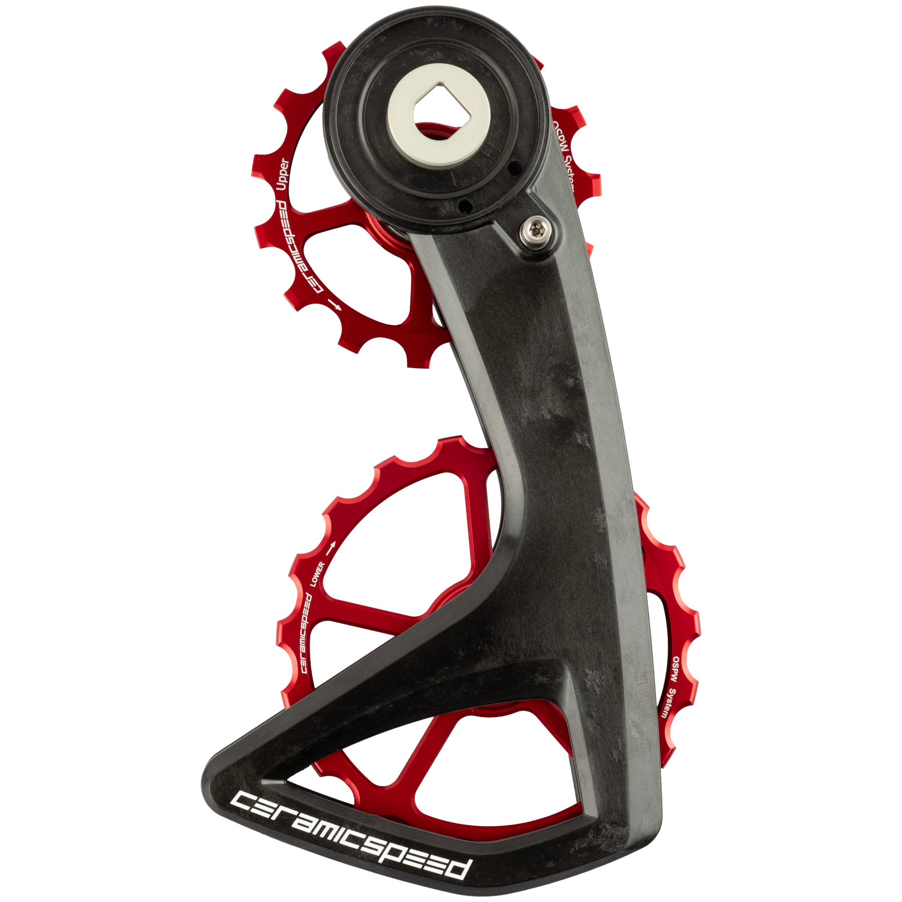 CeramicSpeed OSPW RS Derailleur Pulley System - 5-Spoke | for SRAM RED/Force AXS - red