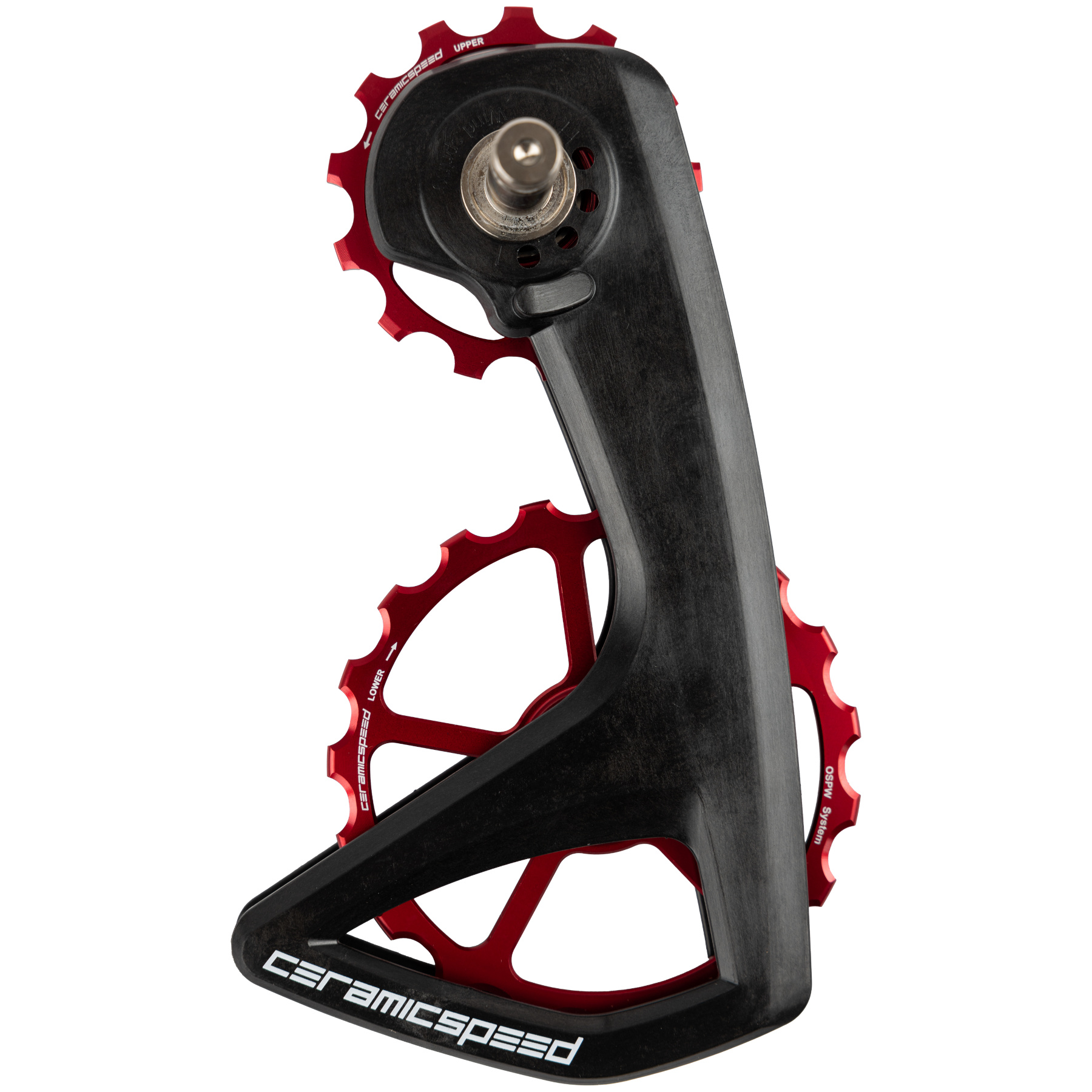 CeramicSpeed OSPW RS Derailleur Pulley System - 5-Spoke | for Shimano 105 Di2 (R7150) - red