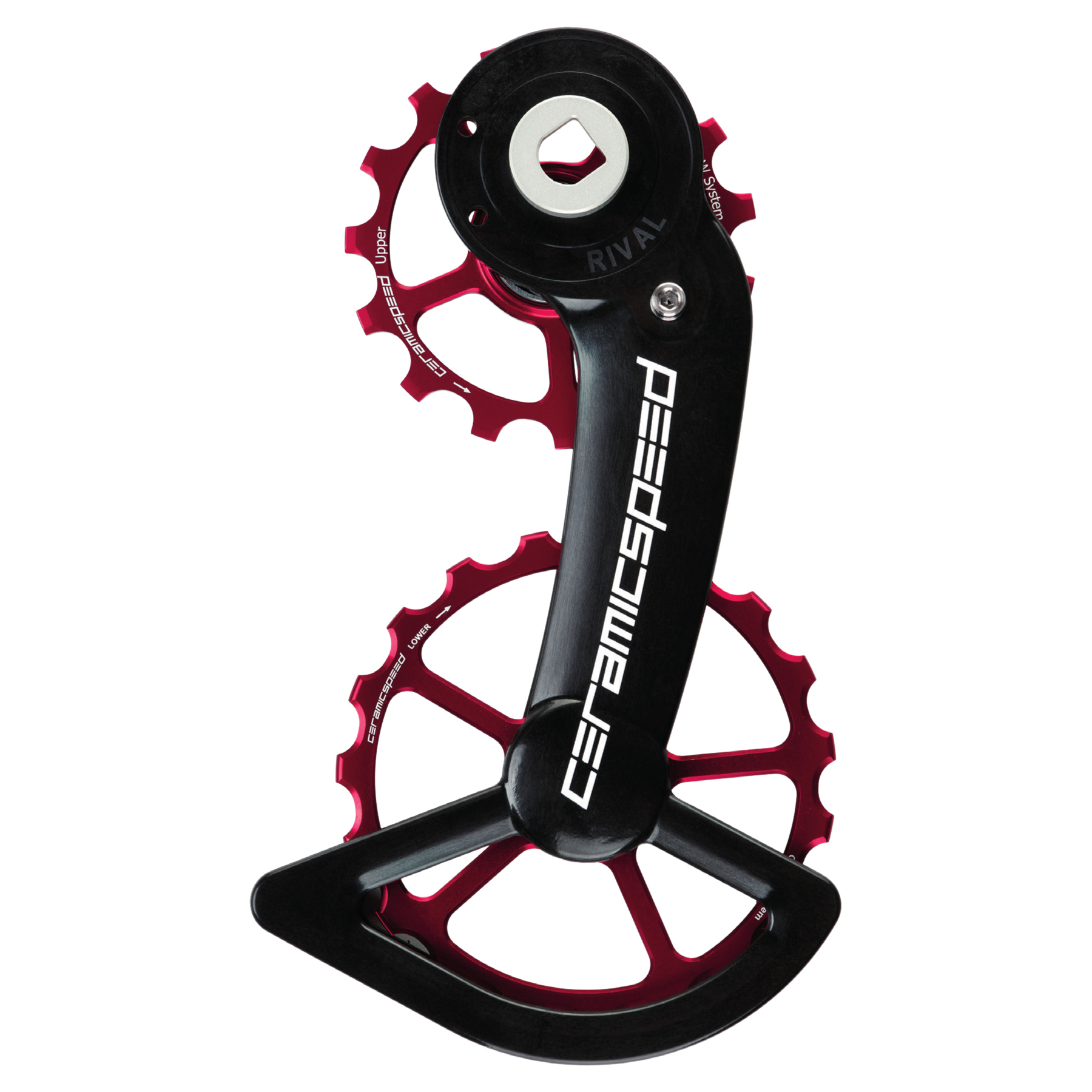 CeramicSpeed OSPW Derailleur Pulley System - for SRAM Rival AXS - Alternative Red